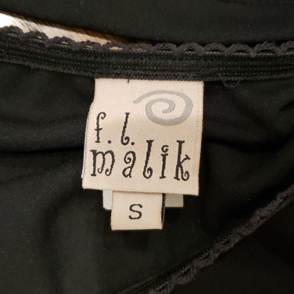 Vintage FL Malik Black Skirt/Top With Embroidery - Picture 4 of 5